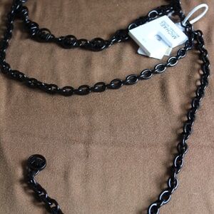 Michael Kors Black Waist Metal Chain Belt  NWT size L/XL